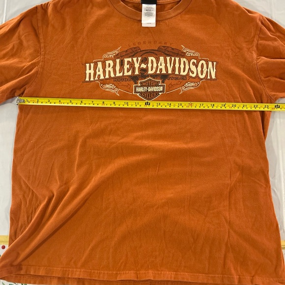 Vintage Harley Davidson New Orleans Louisiana Long Sleeve Shirt Size XL Orange - Picture 7 of 10